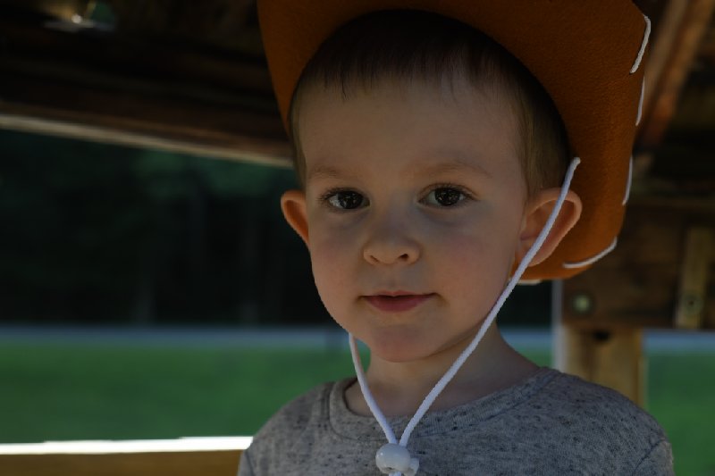 David Geoffrey in his Woody cowboy  hat
